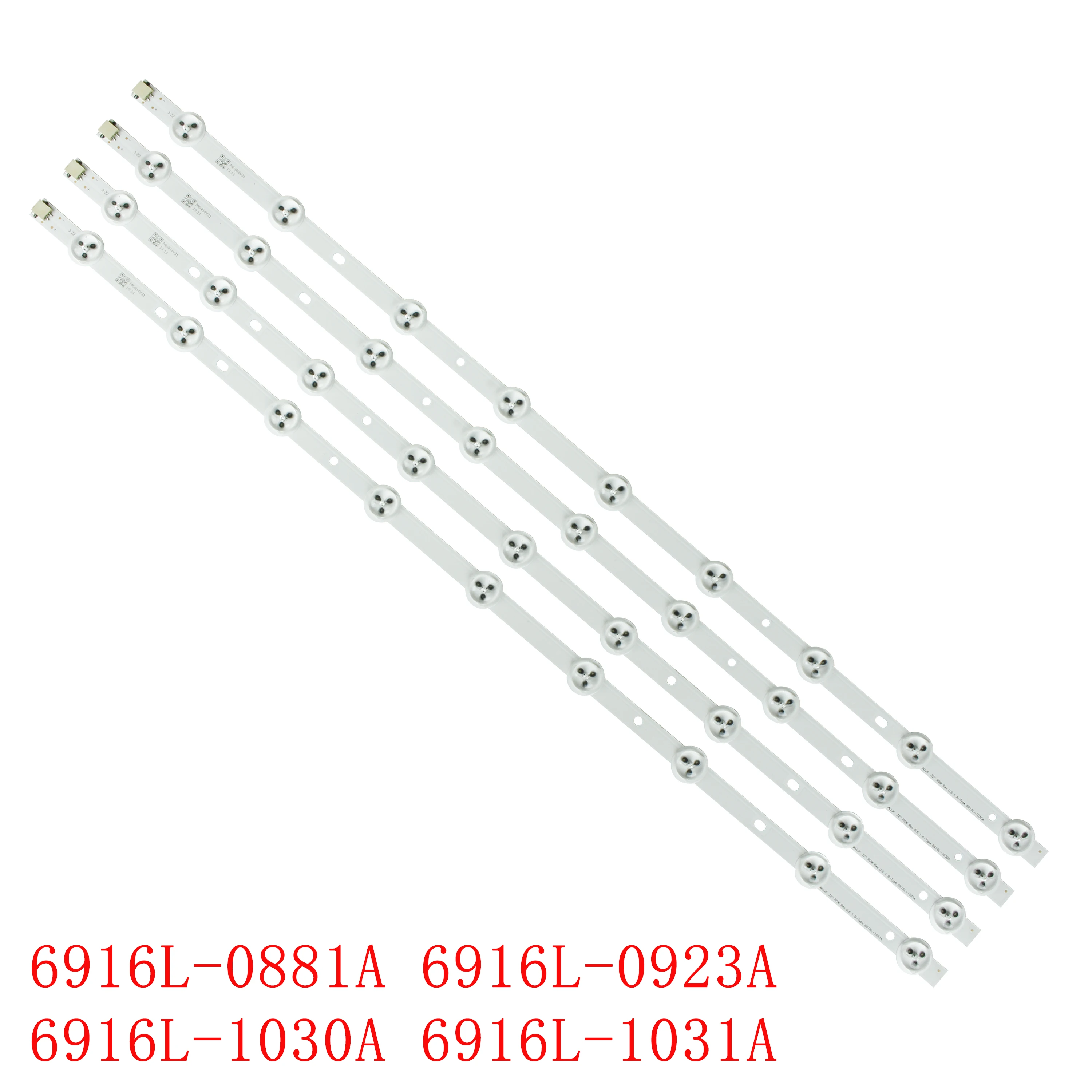 

New Kit 4 PCS LED strip 9 leds for 32" ROW Rev0.9 LE32D1352 LC320DXN 6637L-0012A 6916L-1030A 6916L-1031A 6916L-0923A 6916L-0881A