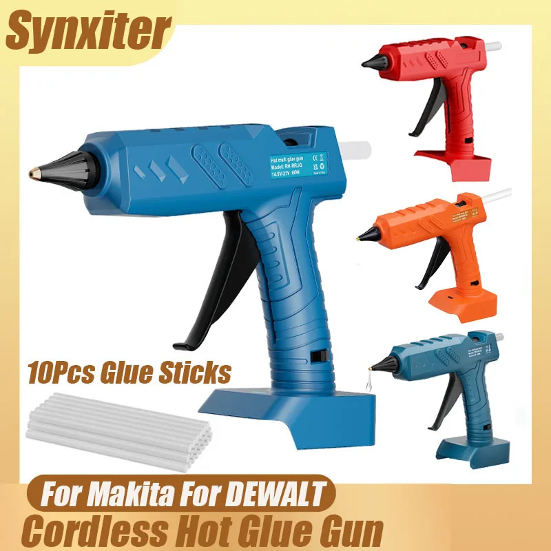 Electric Cordless Hot Glue Gun For Makita For DEWALT For Milwaukee For Bosch 18V Battery Hot Melt Welding Air Gun Power Tool