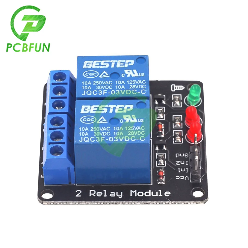 3V 3.3V 1/2 Channel Relay Module Low Level Trigge with Lamp Relay Output 1/2 Way Relay Module for Arduino