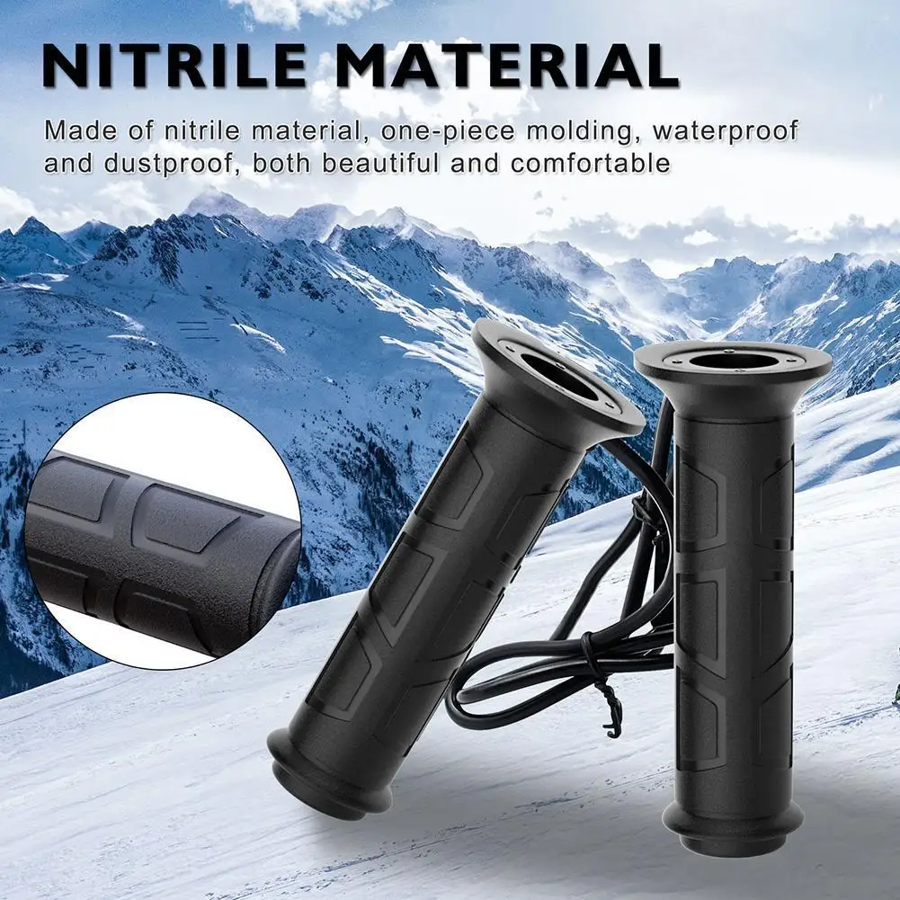 22mm Hand Warmer Grip Non-slip Adjustable Hot Grip Handle Waterproof Electric Heated Warm Hand Grips Third Gear Adjustable