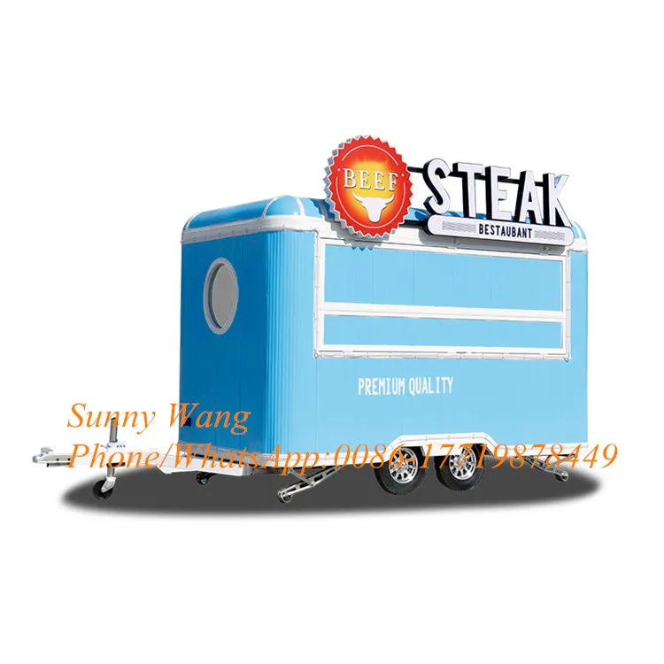 Mobile Electric Food Trailer Food Truck With Kitchen Equipment Optional Food Kiosk Food Cart Trailer With  ISO Approved