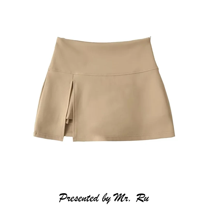 

Юбка с высокой талией, асимметричная, в римском стиле, однотонная, с защитой от просвечивания, удлиненная, для прогулок, с эффектом удлинения ног, с запахом.