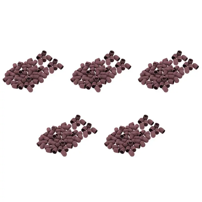 VEHO-250Pcs Sanding Bands Block Caps Without Grip 80 120 180 13X19mm Sanding Cap Manicure Pedicure Electric Nail Drill-02
