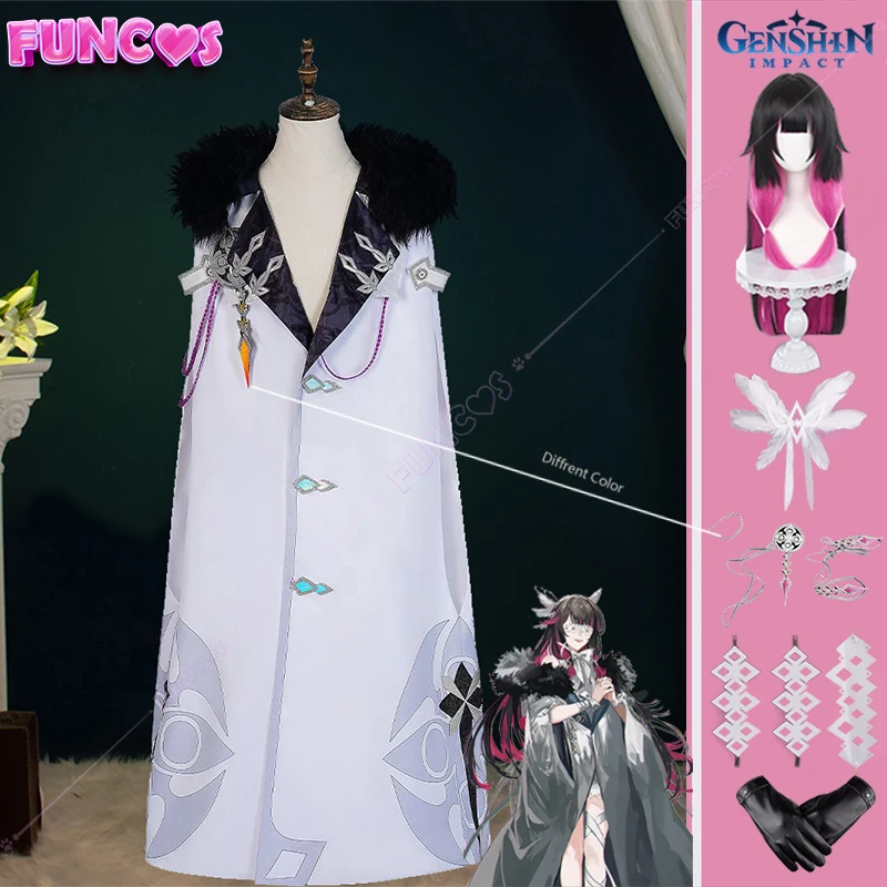 Costume Cosplay Albedo Per Adulti – Vestito Bianco Con Parrucca E Puntelli, Taglie XS-XXL, Ideale Per Halloween, Carnevale E Feste A Tema Anime