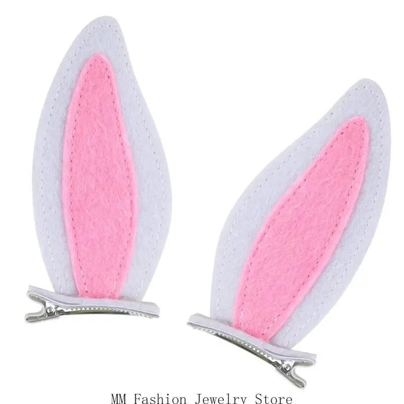 D0UB قطعتان من مشبك شعر الأرنب خفيف الوزن للأطفال والكبار، تصميم مانع للانزلاق