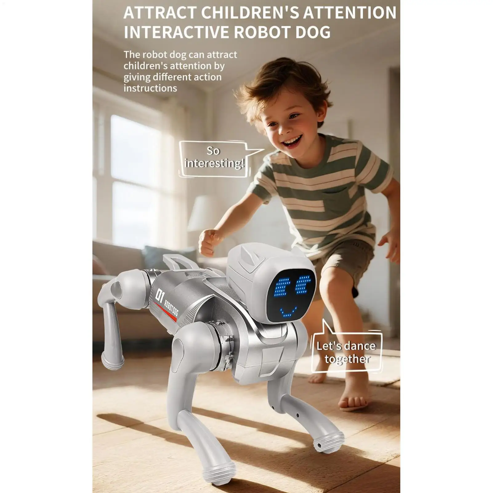 Robot chiot, contrôle par application vocale, jouets éducatifs réalistes, marche intelligente, chiens robotiques, animaux de compagnie pour enfants filles, voyage à domicile en intérieur