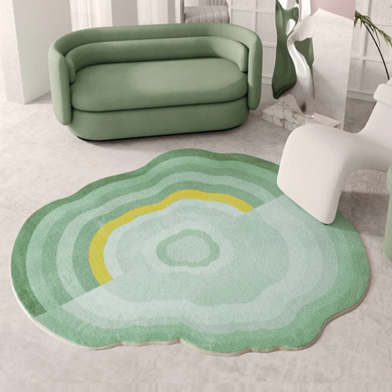 Nordic Irregular Easy Care Living Room Carpet Pink Cute Soft Bedroom Carpets Light Luxury Large Area Cloakroom Decorative Rug