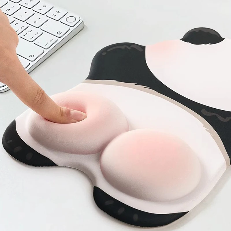 Kawaii Panda Mouse Pad Silicone Wrist Mouse Pad Cute New Non Slip Computer Office Mouse Pads For Girls