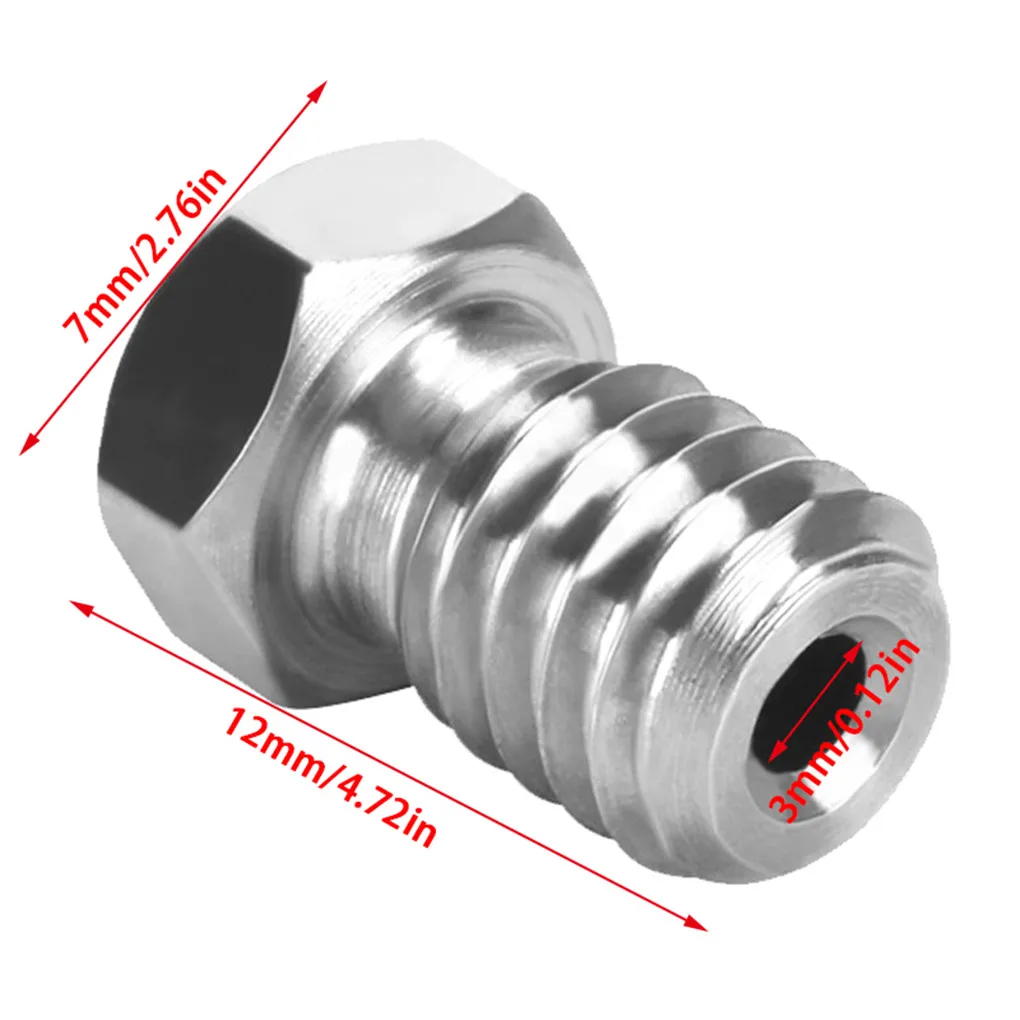 

Сопло для 3D-принтера, головка экструдера из нержавеющей стали, мини-плотная резьба для принтера, съемная насадка для нити 0 6 1 75 мм