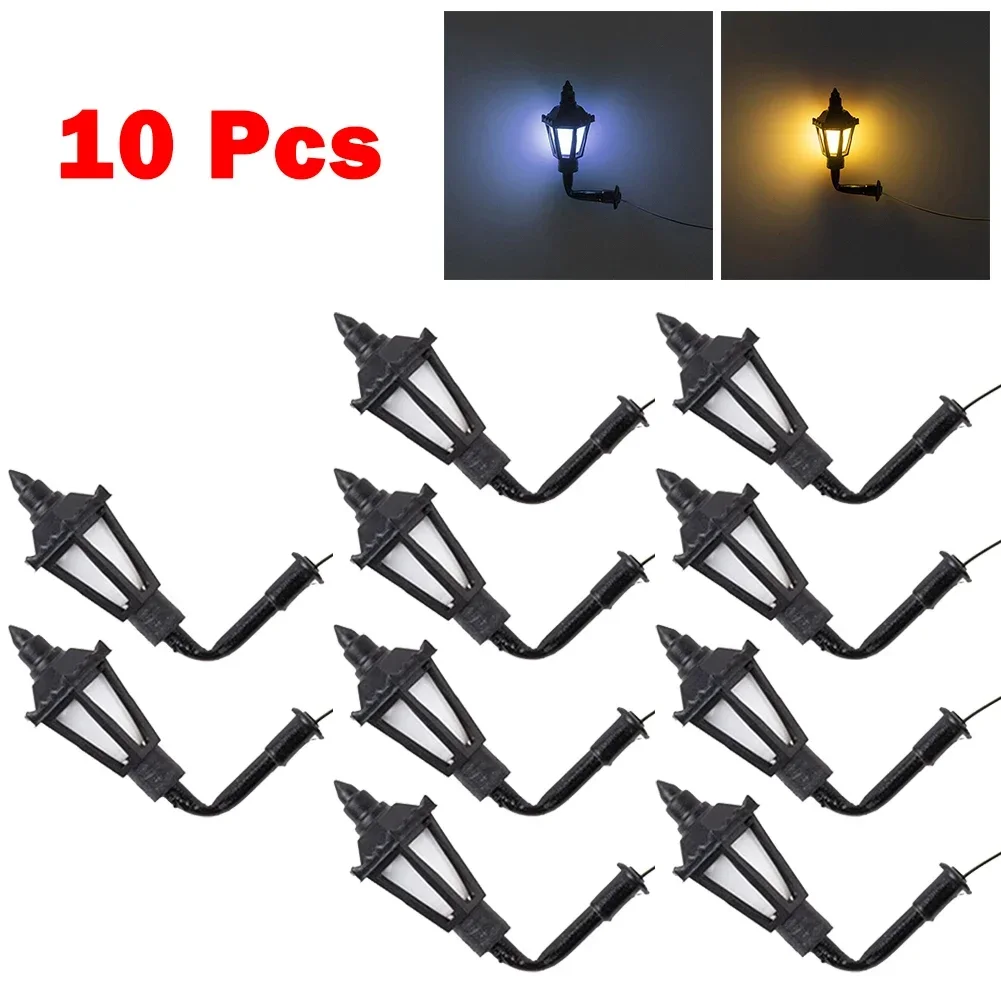 LED Model Light Lamp Layout Model N Scale Outdoor Railway Street Light White/Warm White 10Pcs 2.4cm 100% Brand New