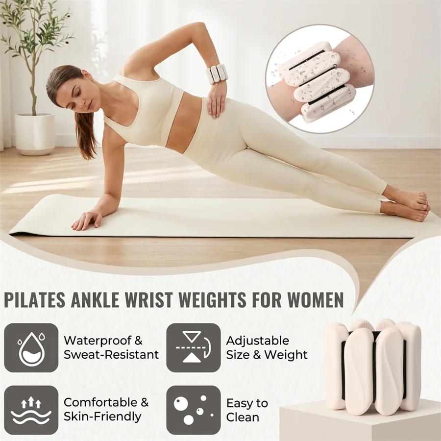 탈부착 가능한 가중 손목 발목 밴드, 조절 가능한 실리 - Yoga Sandbag Weight 리뷰 및 가격