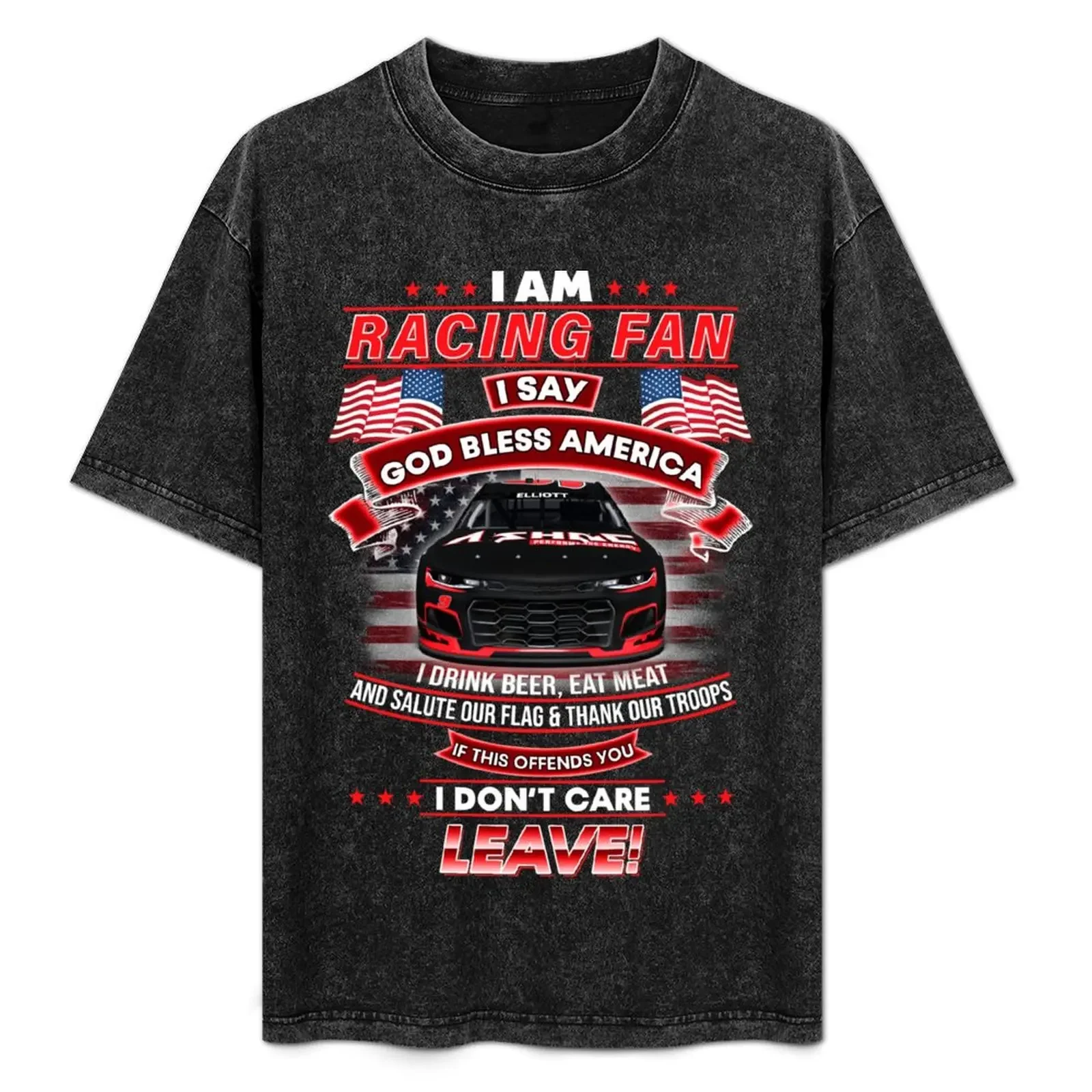 

Chase Elliott racing fan i say god bless america T-Shirt heavyweights kawaii clothes funny t shirts men