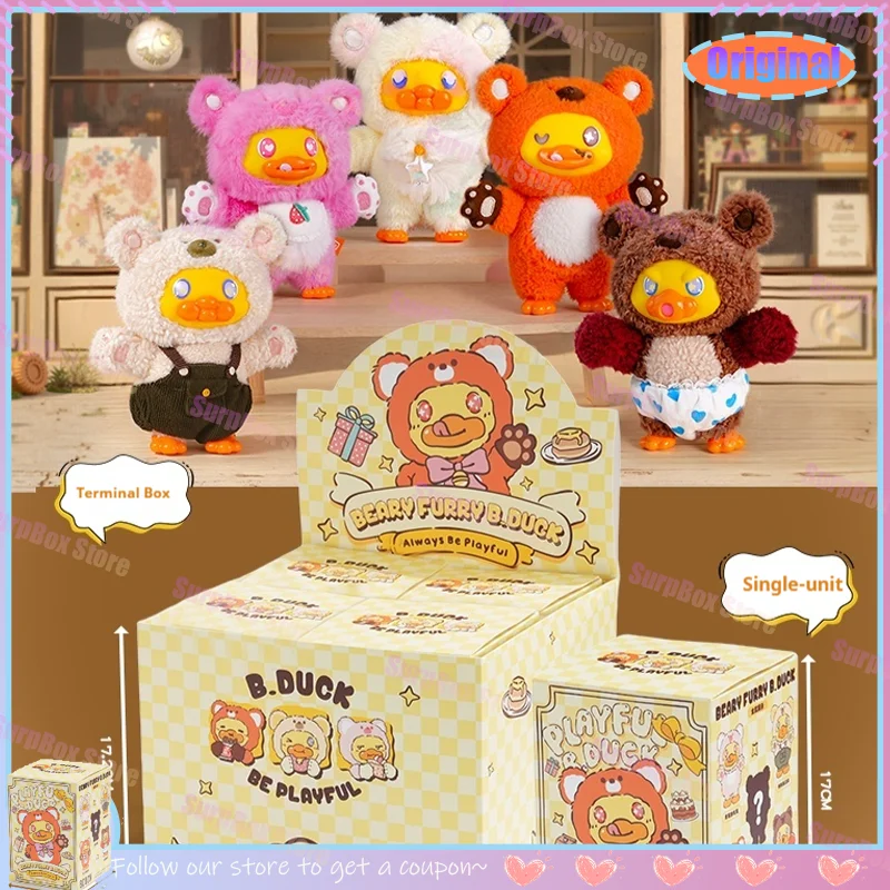 

Новая оригинальная серия Duck Hug Bear Blind Box Cute Duck Anime Doll Kawaii Duck Action Figure Mystery Box Bag Подвеска Кукла Игрушка в подарок