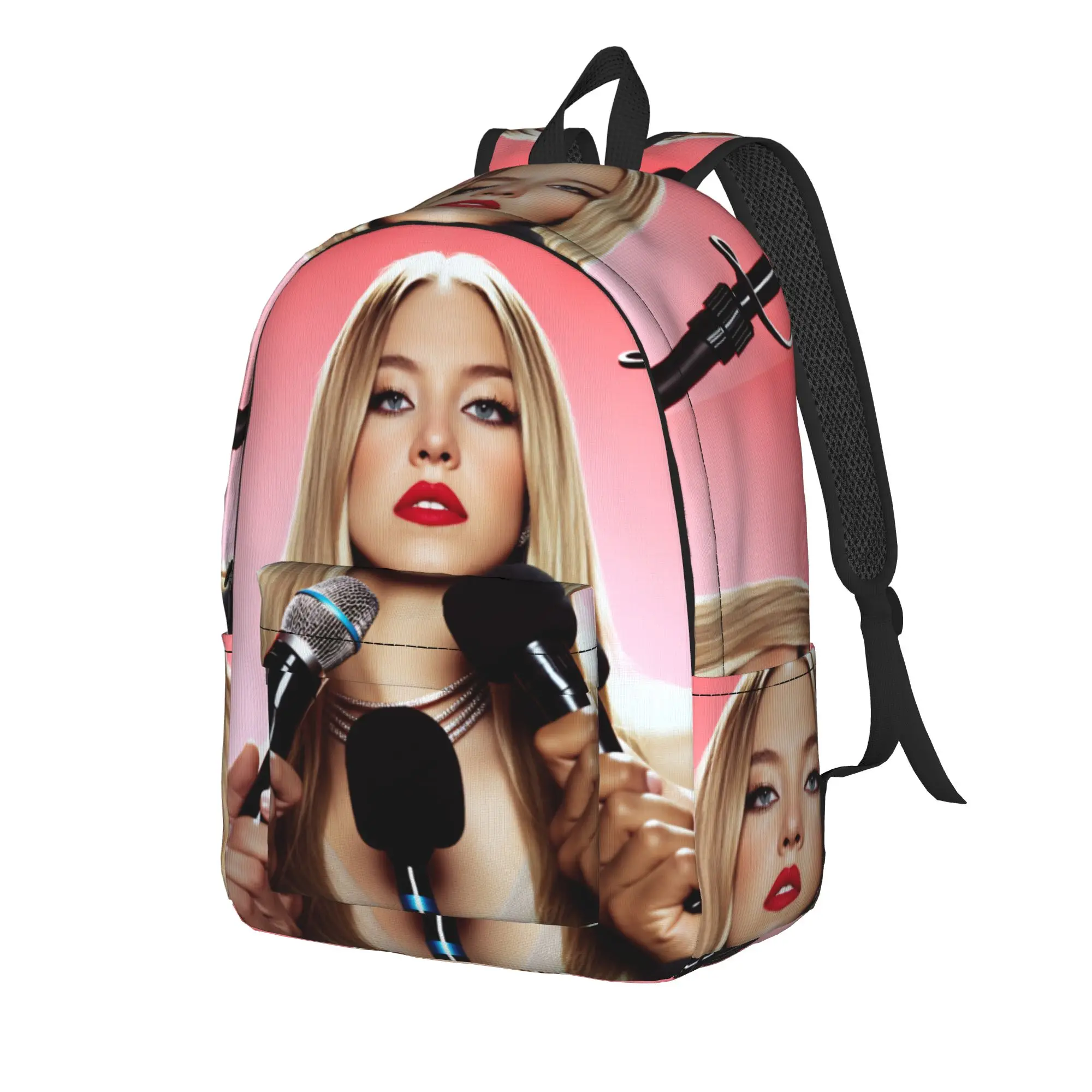 American Actress Sydney Sweeney  Backpack  Cycling Backpacks Female Custom Durable High School Bags Cool Rucksack