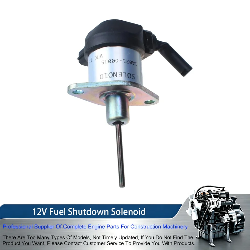 1A084-60012 1A084-60010 12V Fuel Shutdown Solenoid For Kubota Engine V2203 V2003 V2403 V3307 Tractor L3608