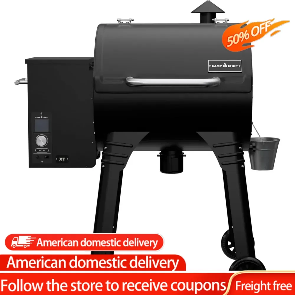 XT 24 Pellet Grill - Pellet Smoker & Grill for Outdoor Cooking Equipment - PID Technology & Smoke Control - Black