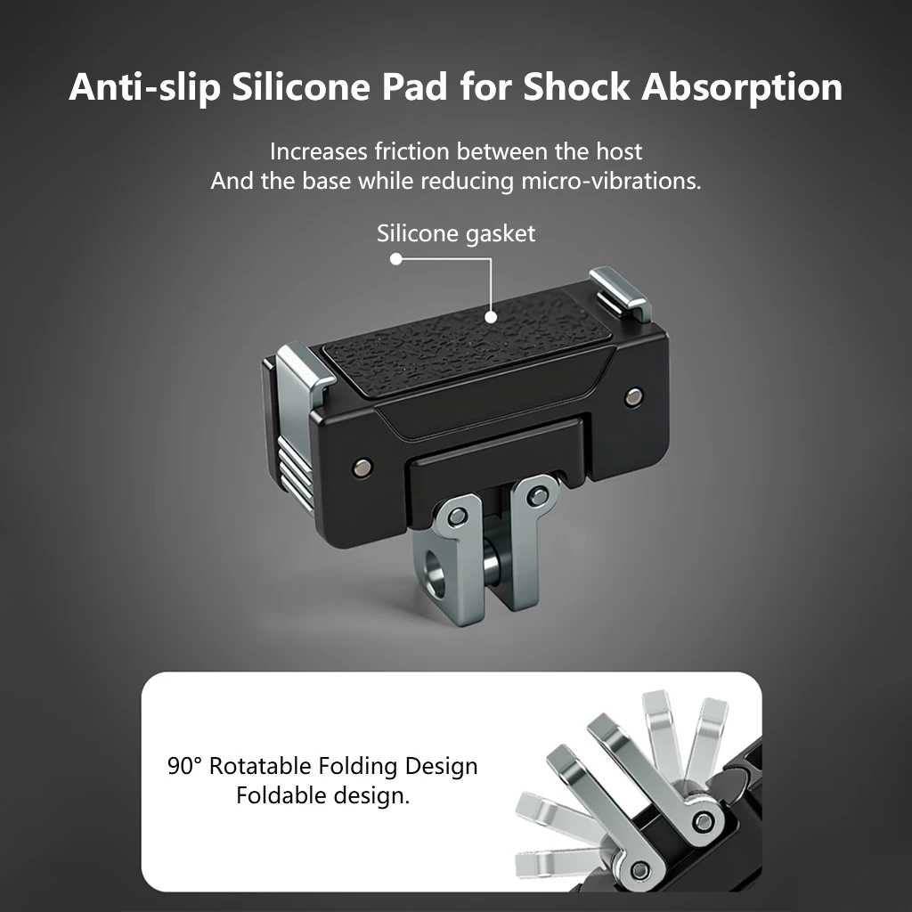 BGNing Magnetischer Adapter-Halter für DJI Osmo Action 5Pro 4 3 6 Faltbare Schnellwechsel-Halterung Kamera-Stativ-Adapter-Halterung – Detail 7