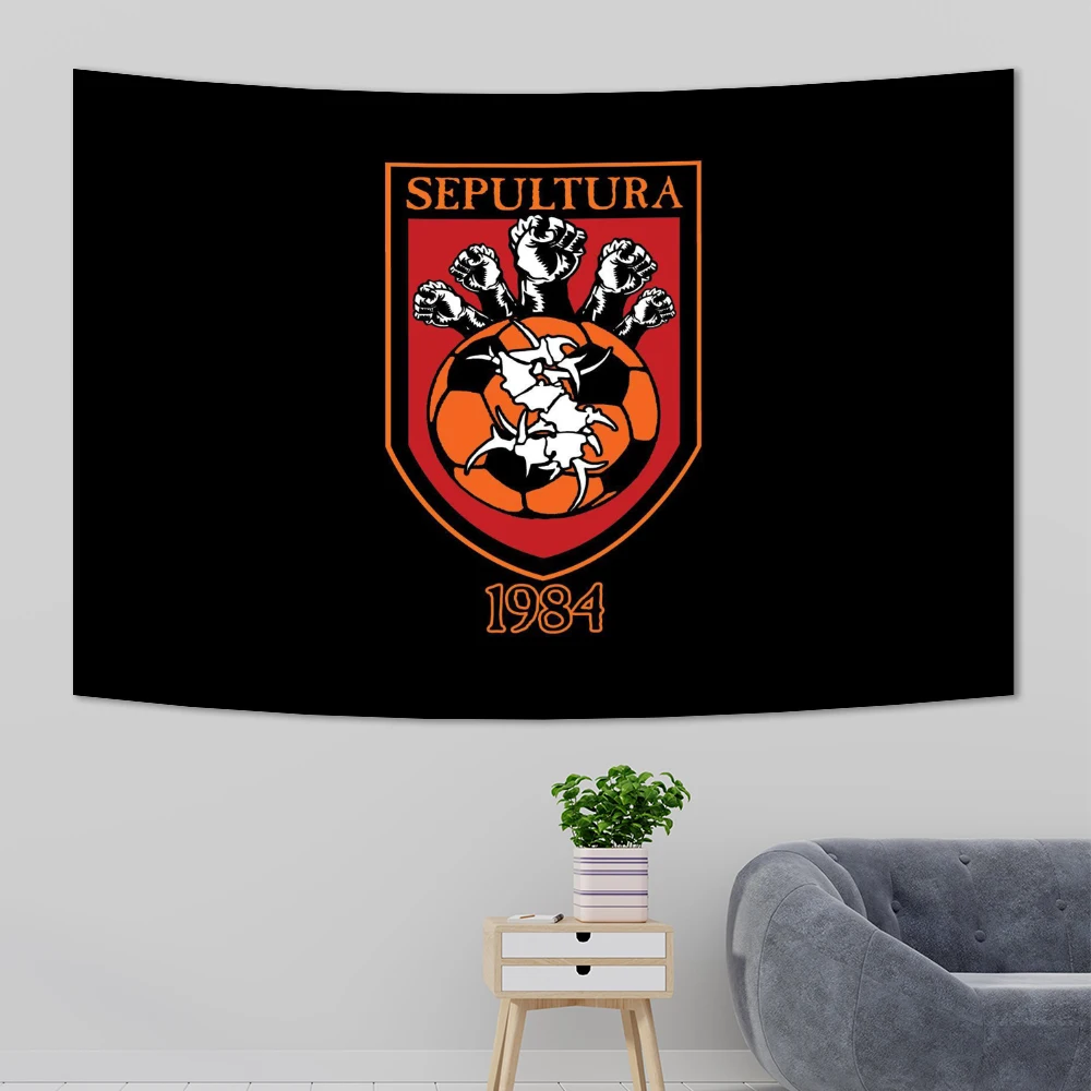 3x5 Ft s-Sepulturas Heavy Rock Band Flag Polyester Digital Printing Tapestry for Bedroom Wall Art Out Door Tapestry Decoration