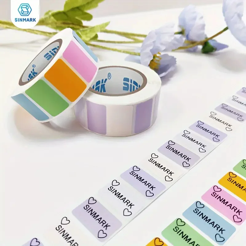 

800pcs/roll Label Paper Morandi Colored Name Stickers Sticky Notes Macaron Colored Index Label Sticker Suit for Thermal Printer