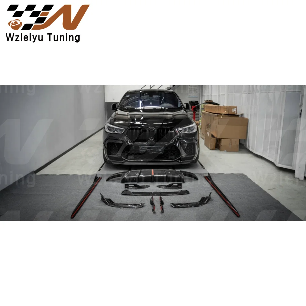 New Style Carbon Fiber Body Kit Fit For BMW F96 X6M Front Lip Rear Diffuser Canards Side Skirts High Quality Fitment