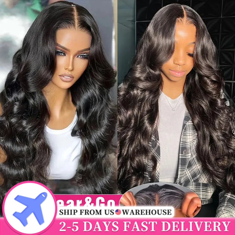 Ready To Wear Prelucked Human Body Wave Hair Wig Glueless 4x6/5x5 Lace Closure Transparent Upgrade Pre cut Lace Wig For Women