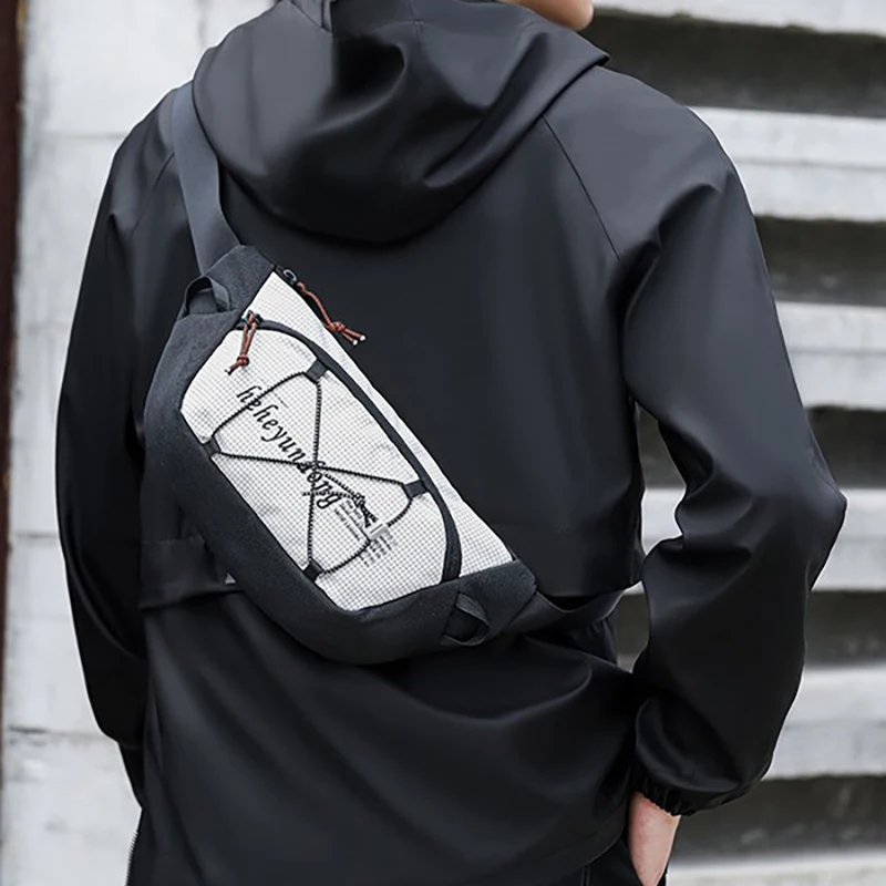 

Спортивная нагрудная сумка для активного отдыха, путешествий, альпинизма, поездок на работу, кемпинга, мужская наплечная сумка-кроссбоди, сумка-мешок на шнурке для колледжа и велоспорта