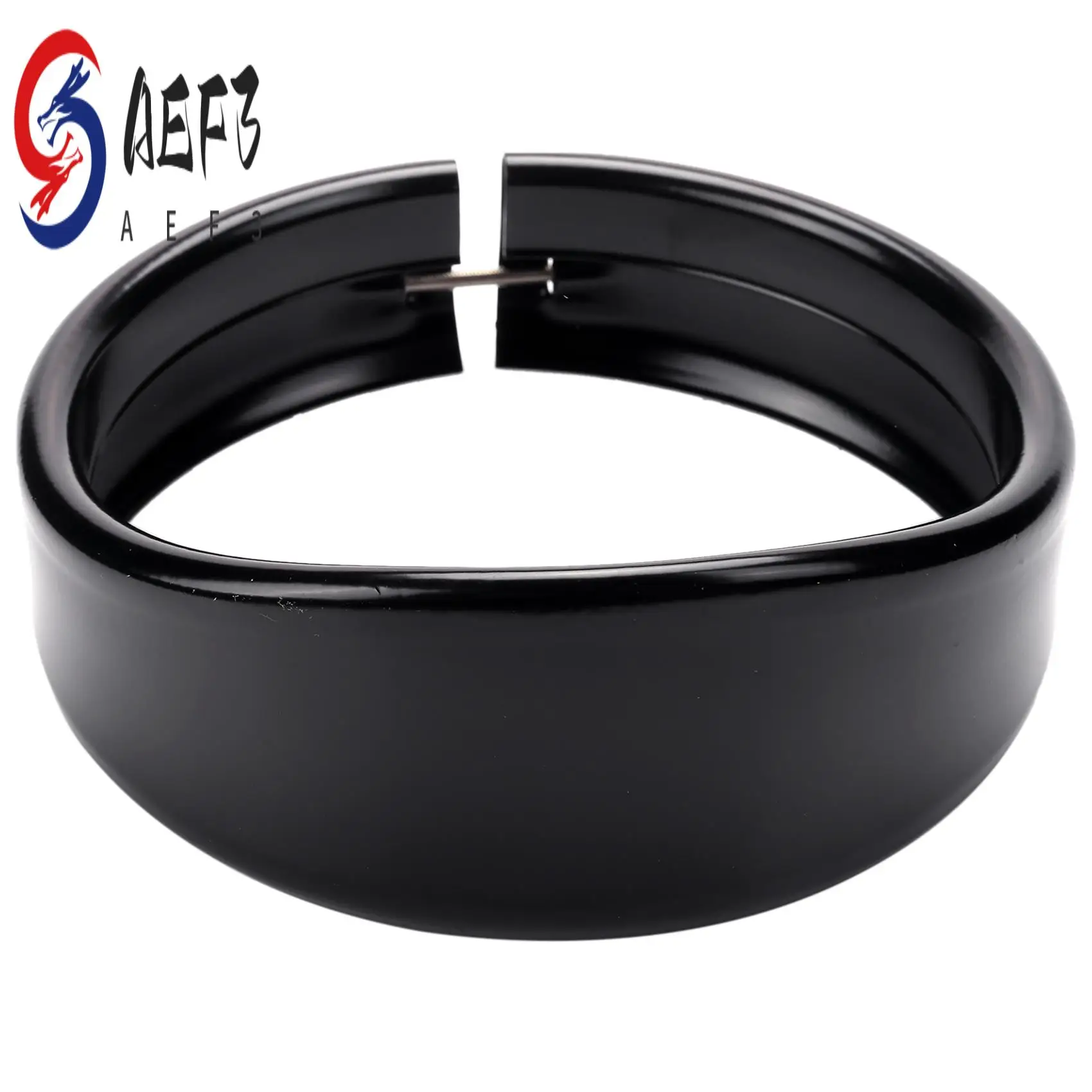 

AEF3-Motorcycle Headlight Trim Rings 5.75 Inch Headlight Visor Style Trim Ring Black Decorate Visor Trim Rings Compatible For Ha