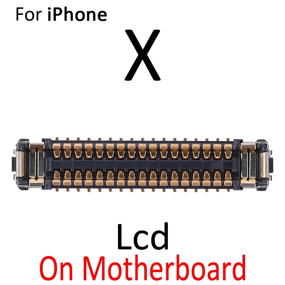 2pcs\\lot For iPhone X XR XS Max LCD Digiziter Display 3D Touch Screen FPC Connector On Motherboard Flex Cable