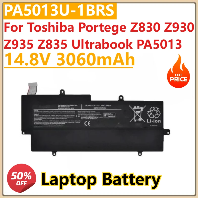 

New PA5013U-1BRS PA5013U 14.8V 3060mAh Laptop Battery for Toshiba Portege Z830 Z930 Z935 Z835 Ultrabook PA5013