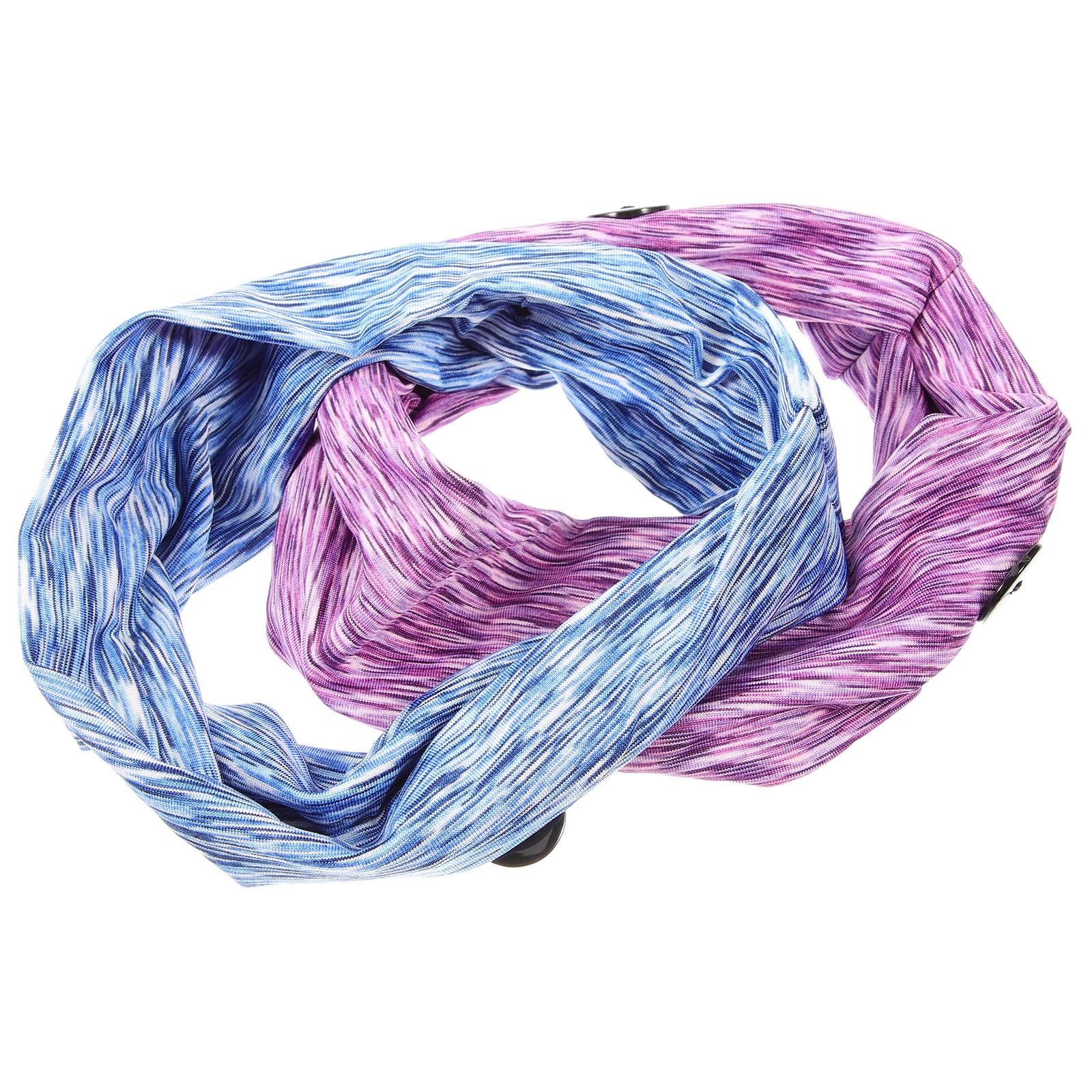 

2pcs Colorful Printing Yoga Hairband Elastic Broadside Headband Breathable Sweat-Absorbent Ladies Sports Sweatbands Reusable For