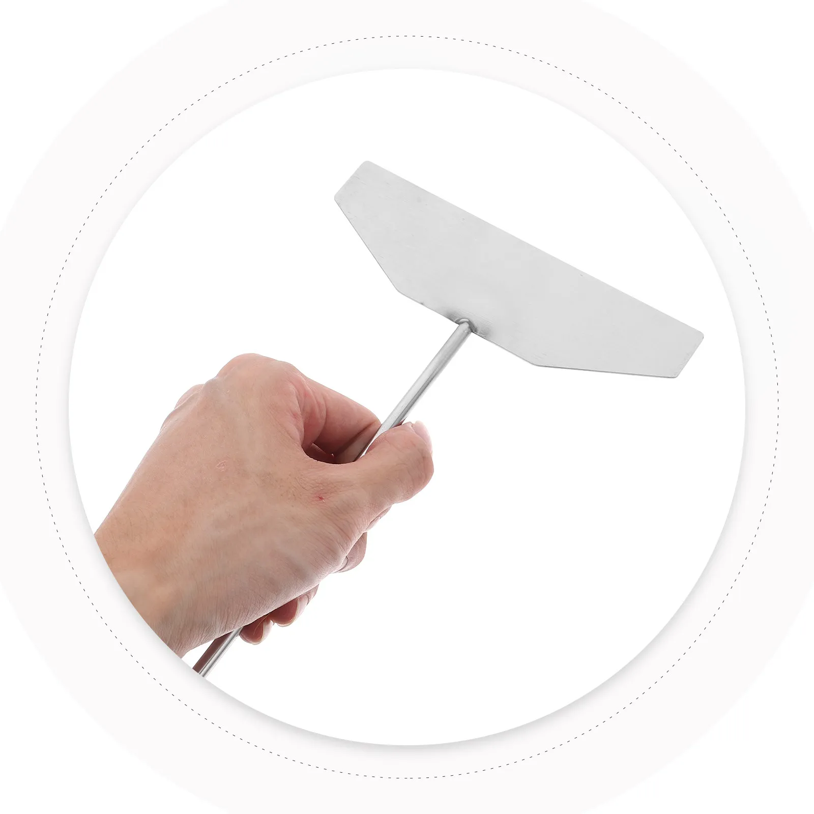 Stainless Steel Crepe Spatula Pancake Scraper Professional Kitchen Tool Ergonomic Handle Food Scraper for Crepe Maker and