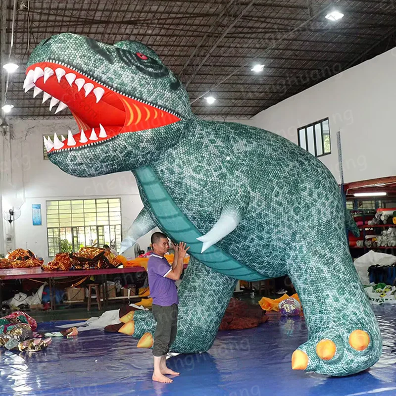 Dinozaury dmuchane, modele zwierząt na powietrze z dmuchawkami, rekwizyty dekoracyjne do aktywności na świeżym powietrzu