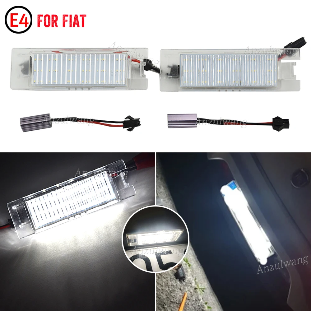

2PCS For Fiat Grande Punto(199)2005-2011 LED License Number Plate Lights Lamp For Fiat Bravo 2007–2014