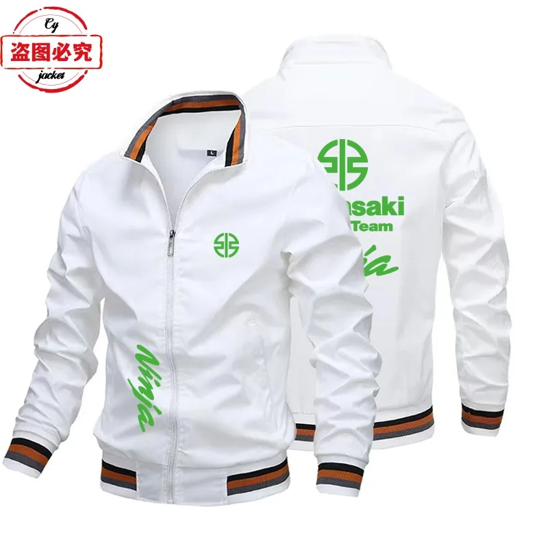 Motorcycle logo cycling clothes, motorcycle jacket, long sleeve men's top, stand-up collar jacket, work clothes, group clothes