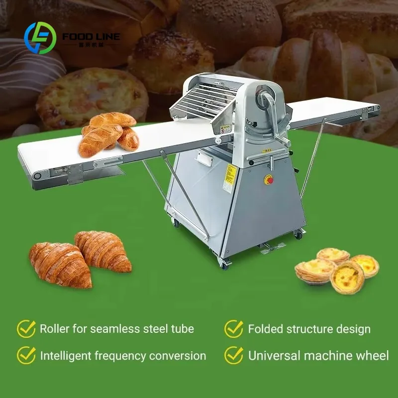 Customized Automatic Ce Manual Reversible Pastry Laminoir Manuel Pour Croissant Dough Sheeter Laminating Machine Puff Pastry