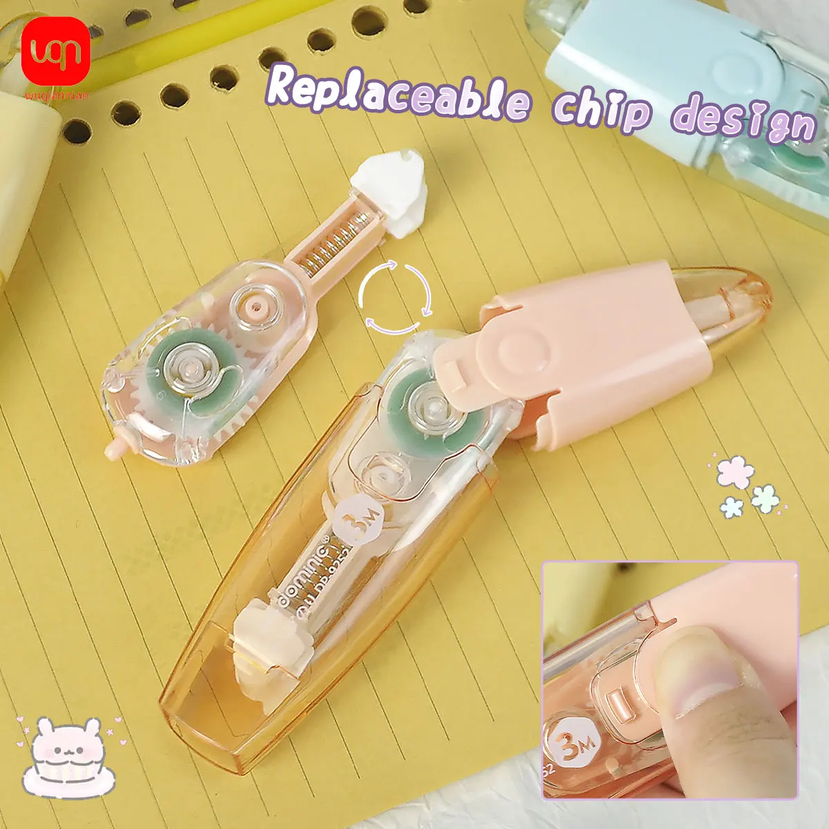 WQN-1pc غراء نقطة دوارة بسيط عالي الجودة قابل لإعادة الملء 4.41*1.1 بوصة مثالي للوازم المدرسية والمكتبية