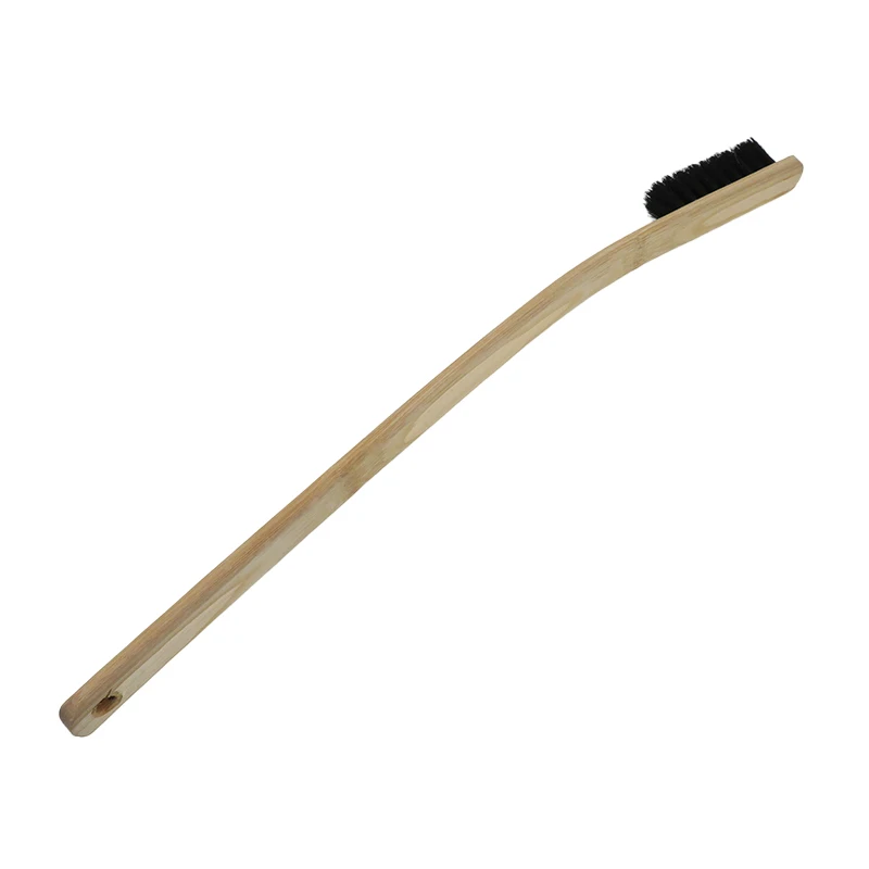 1 Pcs Long Handle Bamboo Brush for Engine Stubborn Dirt and Grease Grime Wheel Spoke Motorcycle Chain Cleaning Brush