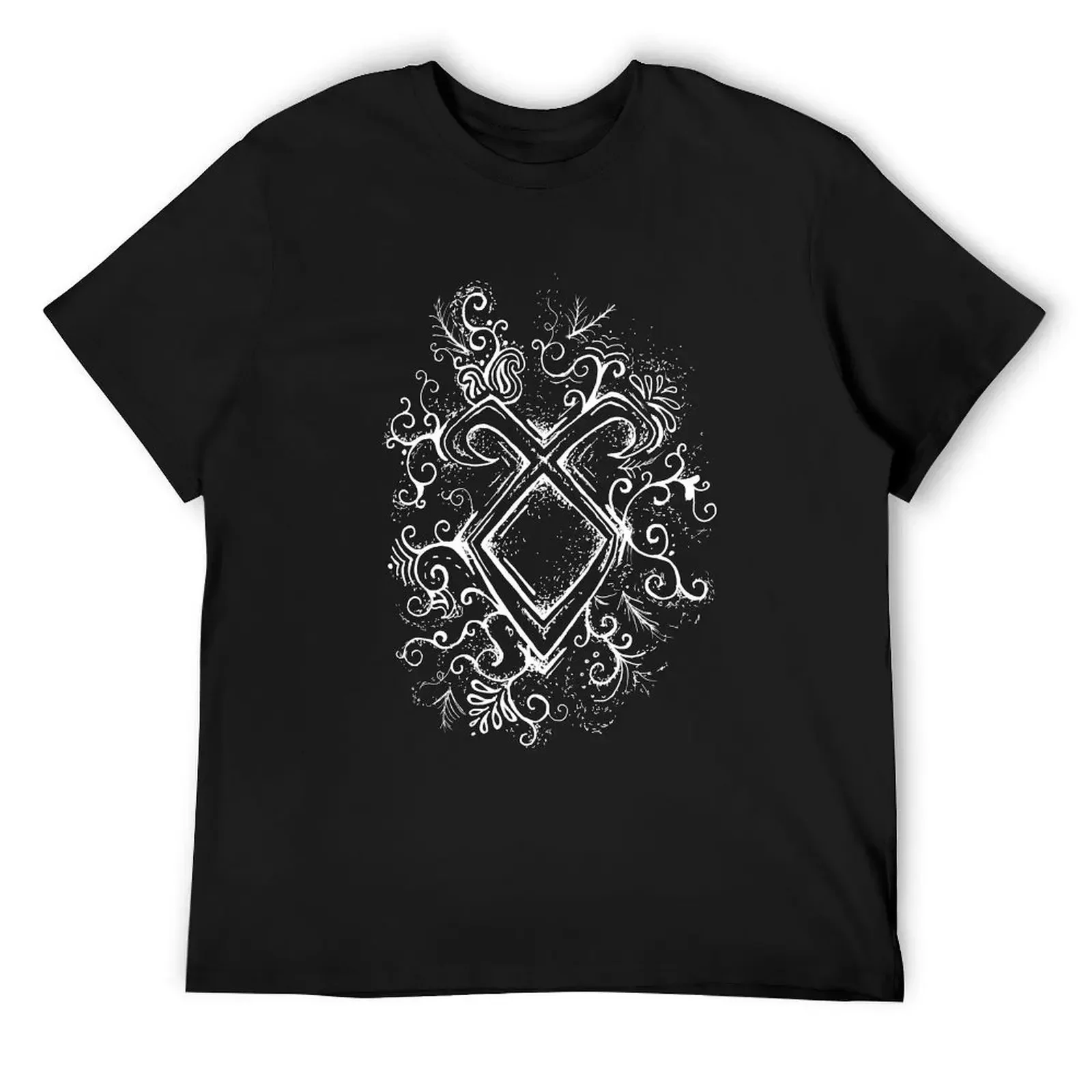 Angelic Rune Mandala- Inverted T-Shirt heavyweights plus size clothes Luxury man clothing for men