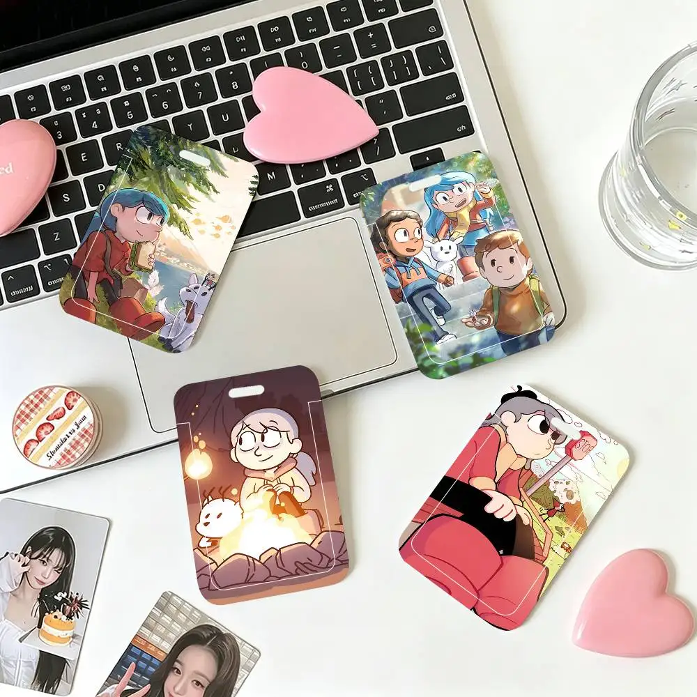 1pc Popular Tv Anime Cartoon H-Hilda ID Card Sleeve School Card Access ID Card Bus Meal Card Protective Sleeve Easy Push