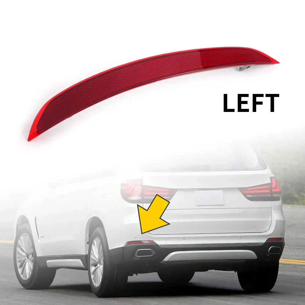 Left Right Red Rear Bumper Reflective Strips Trim Cover 63147290091 63147290092 For BMW X5 F15 2014 2015 2016 2017 2018