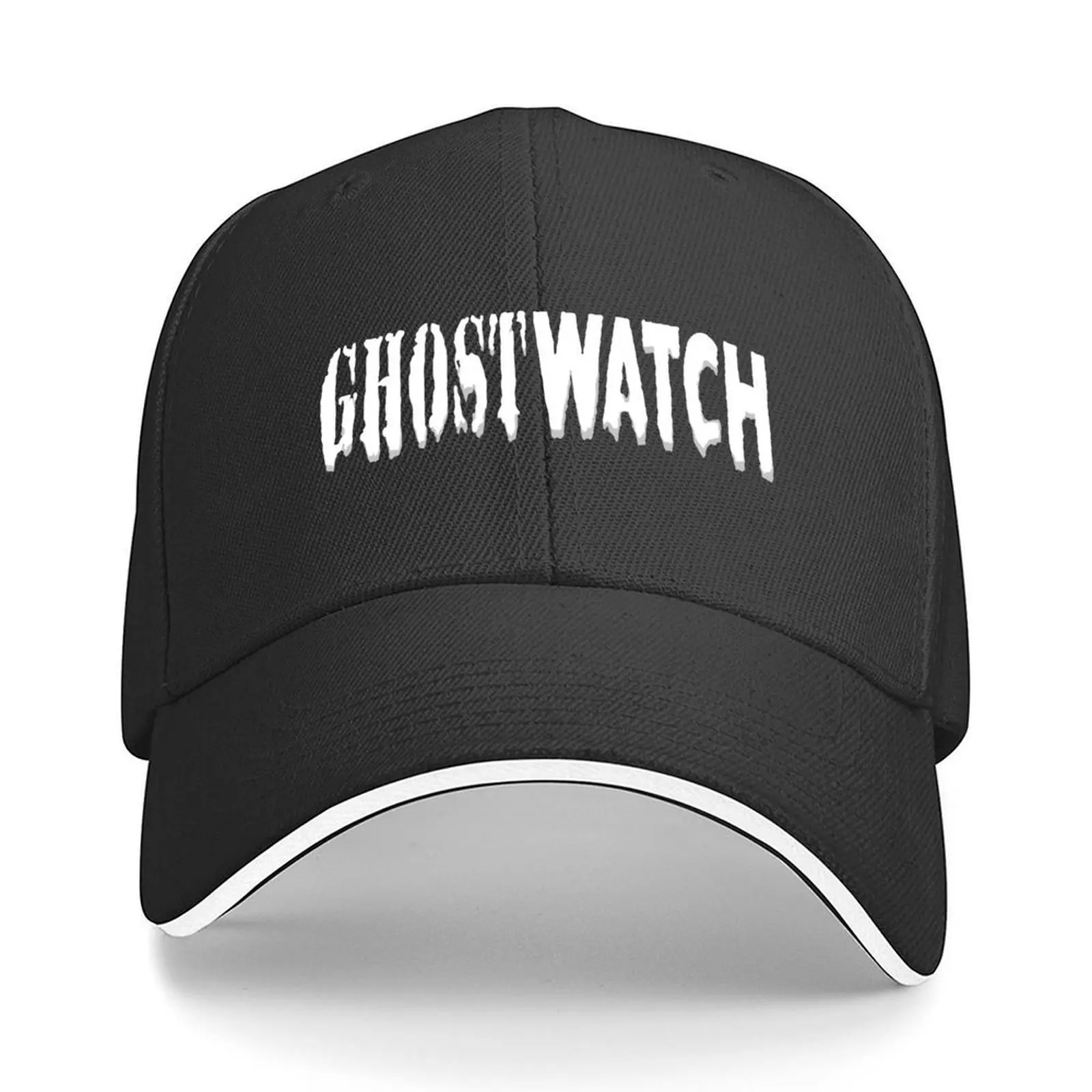 

Ghost Watch TV logo for dark backgrounds Baseball Cap New Hat Military Tactical Cap |-F-| Women's Hats For The Sun Men's