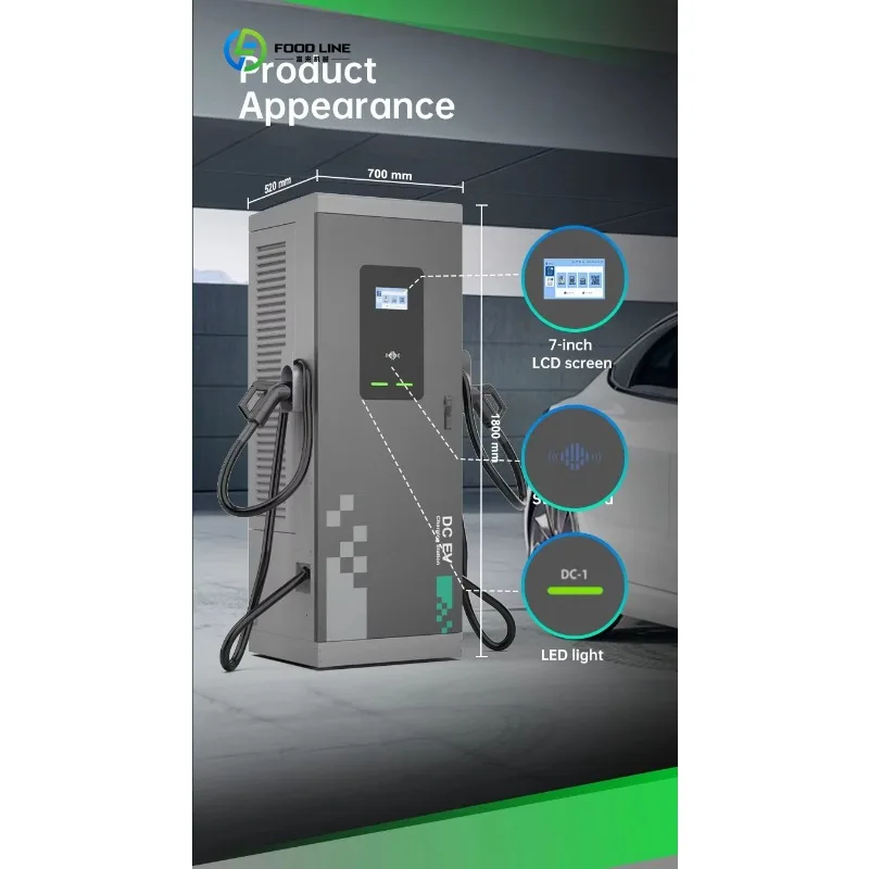 Customized 150kW Commercial DC EV Charging Station Dual Gun CCS2 GBT OCPP 2.0 IP55 Floor-Mounted Fast Charger for Public Parking