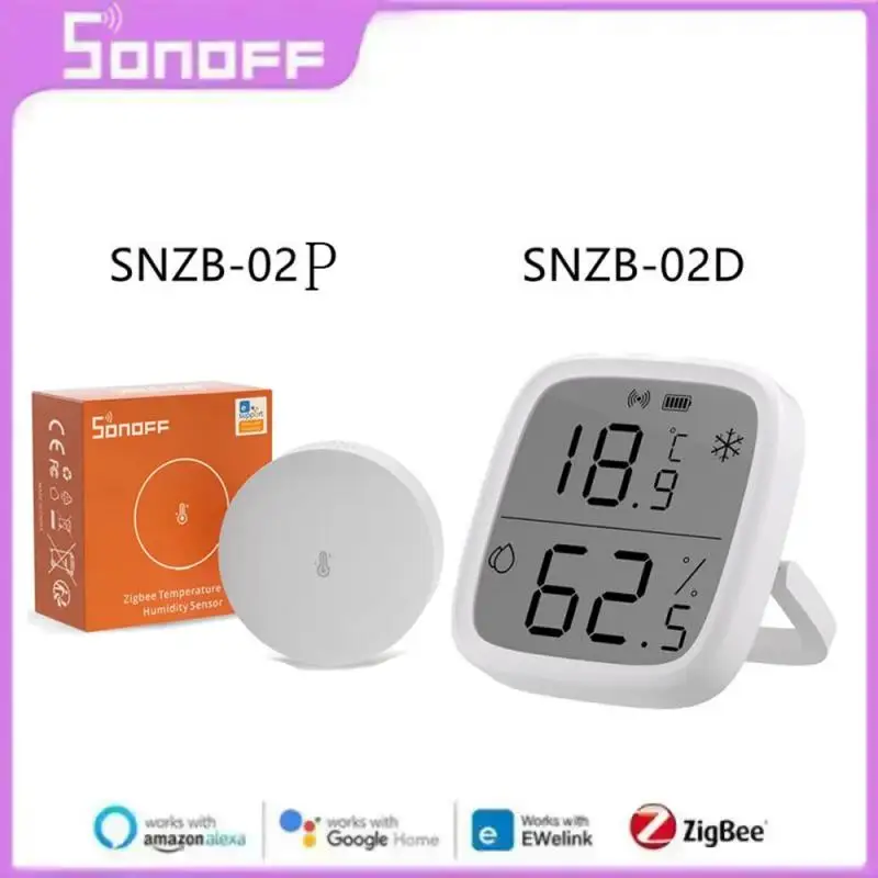 

SONOFF SNZB-02D/SNZB-02P Zigbee Smart Temperature Humidity Sensor With LCD Screen For EWeLink Alexa Google Home Assistant Alice