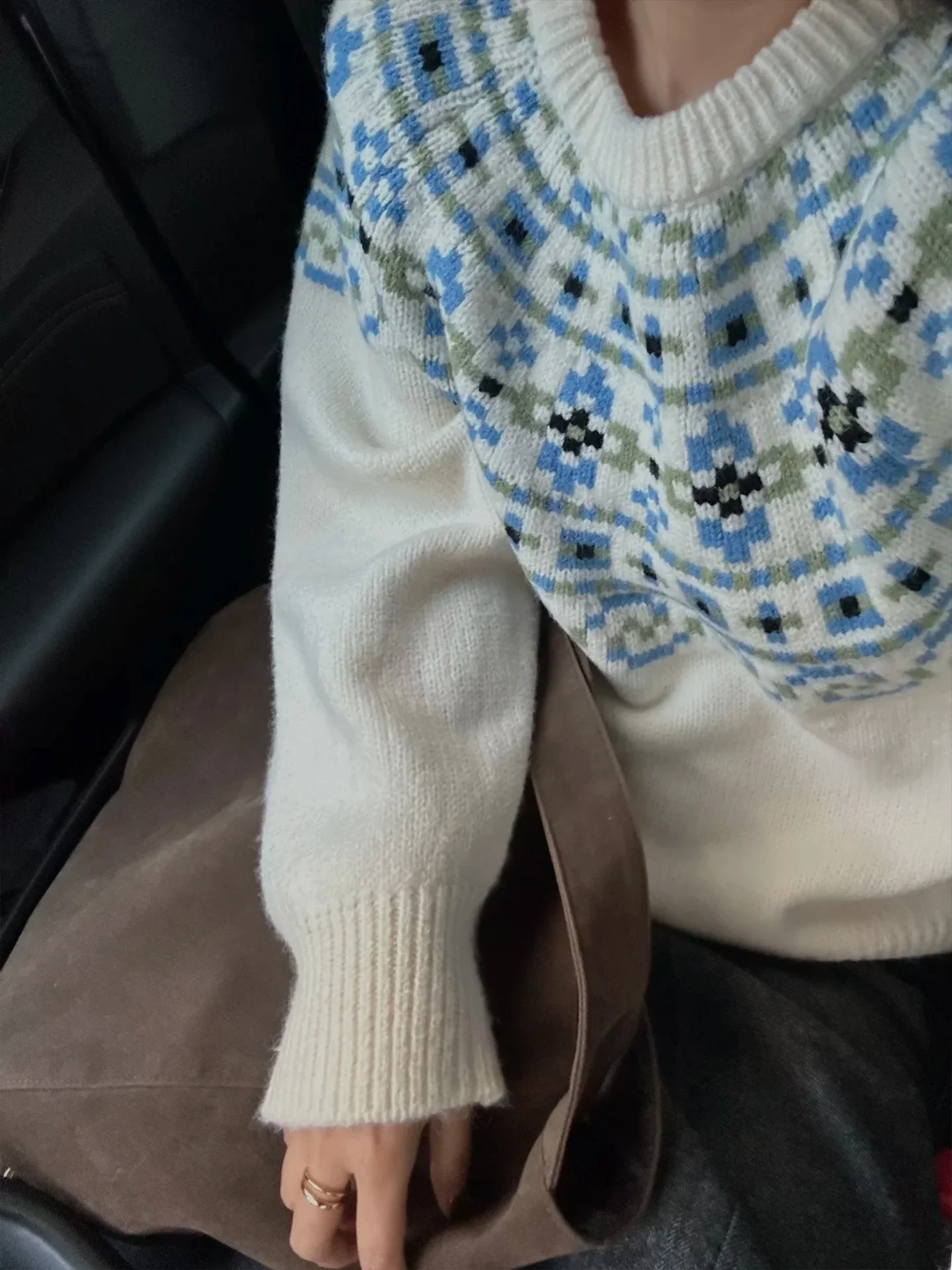 

Sweet Long Sve round Ne Knitted Sweater Women's Winter New Sle Korean Lazy Faion Fretwork Knitwear Top by Sudal Salon