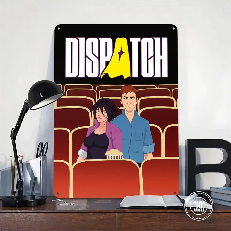 Dispatch Couple Personalized 3D Textured Metal Poster Wall Art Tinplate Sign for Decoration Room Decorating Interior Funny Signs