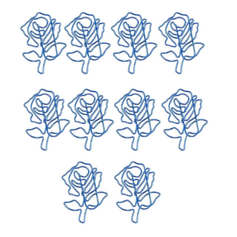 10Pcs Creative Paper Clips Metal Paper Clip Small Book Marker Clip Decorative Paper File Clips for File Paper Photo  D2RC