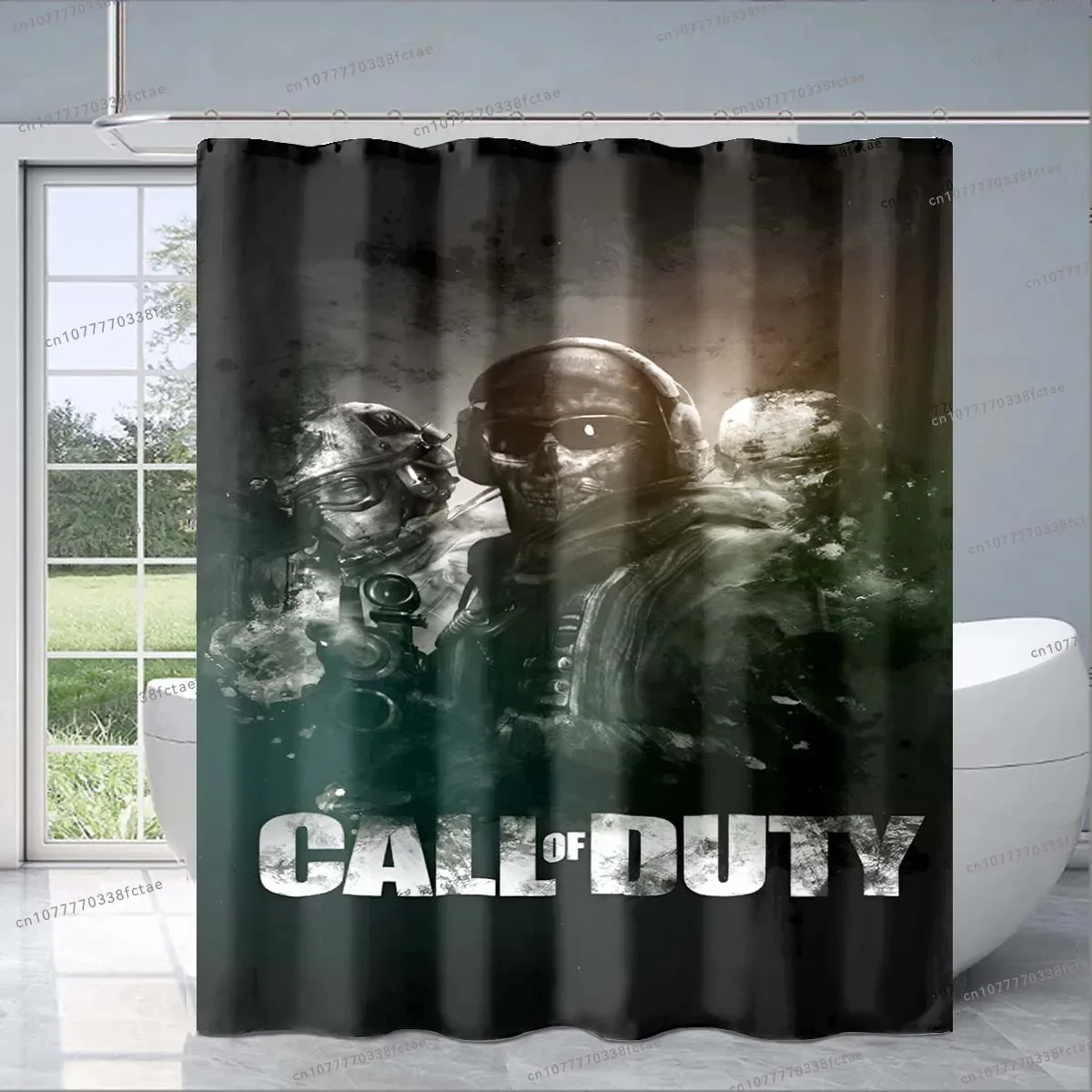 Call of Duty Game Shower Curtain, Adult Children's Bathroom Decorative Shower Curtain, Game Printed Shower Curtain Gamer Gift