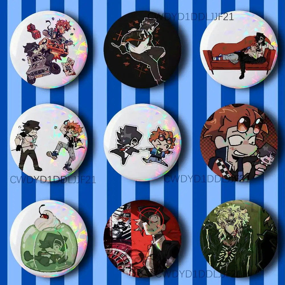 

J-Jackpot Crash Course JJC Benny Badge Handmade Button Brooch for Backpack Hat Shirt Accessories Gifts