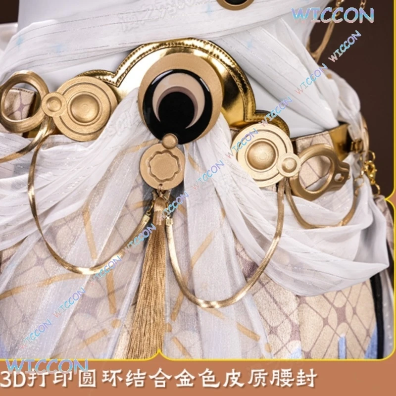 Hemera @ Wuwa Priestess Wuthering Waves Iuno Costume Cosplay Parrucca Vestito Vestiti Vestito Ragazze Halloween Gioco Abbigliamento Fullset Orname