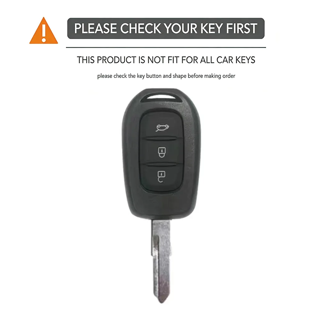 3 Button Fob Shell Holder Car Key Cover Case for Renault Kwid Traffic Symbol for Dacia Sandero Logan Duster 2016 2017 2018